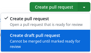 Create draft pull request