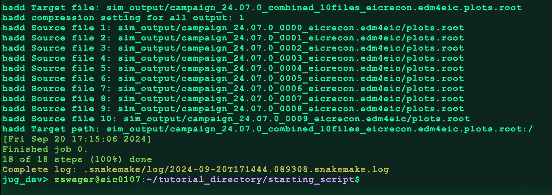 Snakemake output third rule